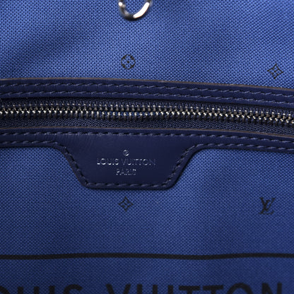 Louis Vuitton Monogram Escale Neverfull MM Blue 8 of 11