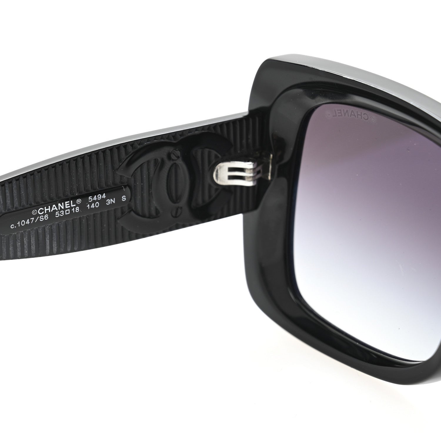 Chanel Square Polarized CC Sunglasses 5494-A Black 5 of 7