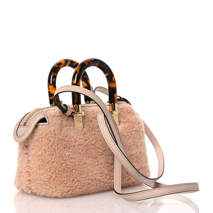 Fendi Sheepskin Vitello King Plexiglass Logo Embroidered Mini By The Way Top Handle Boston Soap 3 of 12