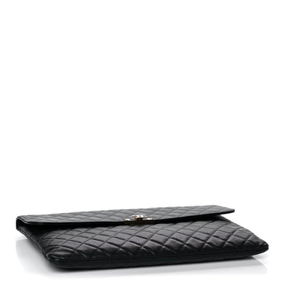Chanel Caviar Quilted Large Golden Class Pouch Black 4 of 11
