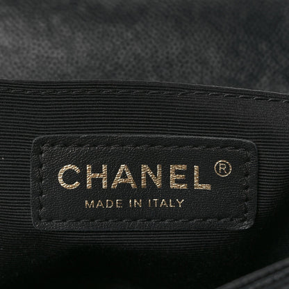 Chanel Shiny Caviar Quilted Small Duma Pockets Drawstring Backpack Black 5 of 9