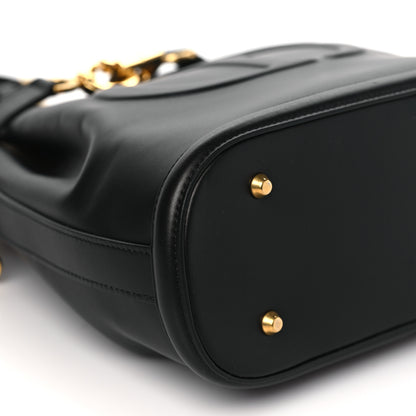 Christian Dior Calfskin CD Embossed Medium C'est Chain Bucket Bag Black 8 of 9