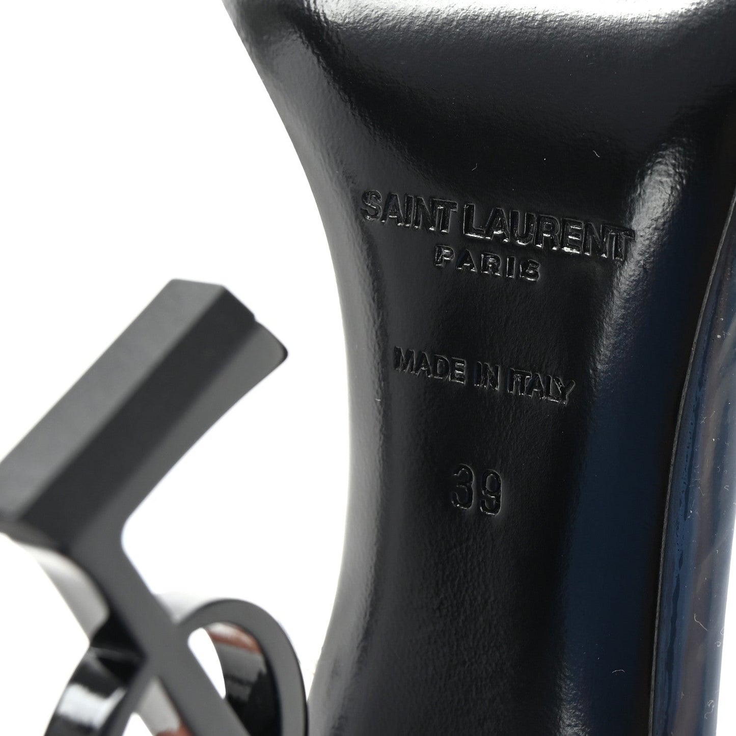 Patent Calfskin PVC Opyum 110 Pump 39 Black Transparent
