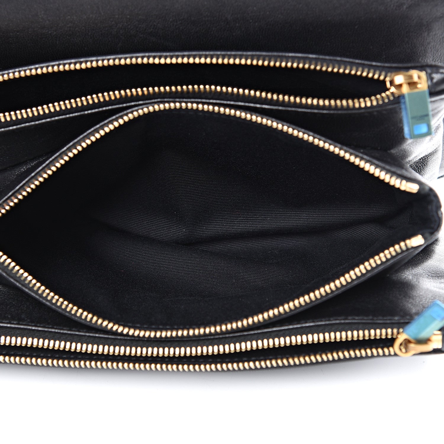 Saint Laurent Lambskin Diamond Quilted Monogram Angie Chain Bag Black 5 of 17