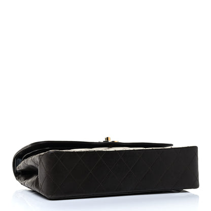 Chanel Lambskin Quilted Medium Double Flap Dark Brown 3 of 4