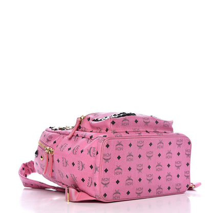 MCM Visetos Studded Medium Stark M Backpack Pink 4 of 13