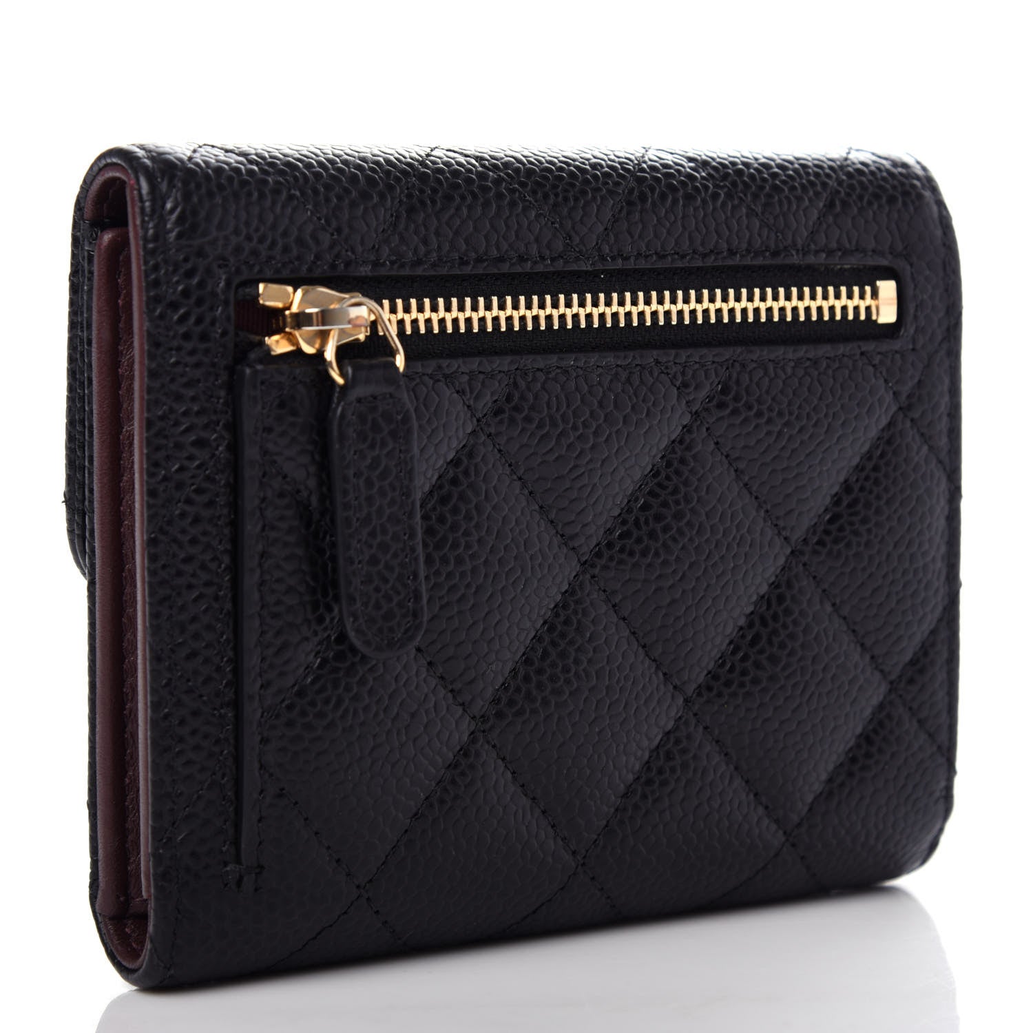 Chanel Caviar Quilted Compact Flap Wallet Black 3 of 10
