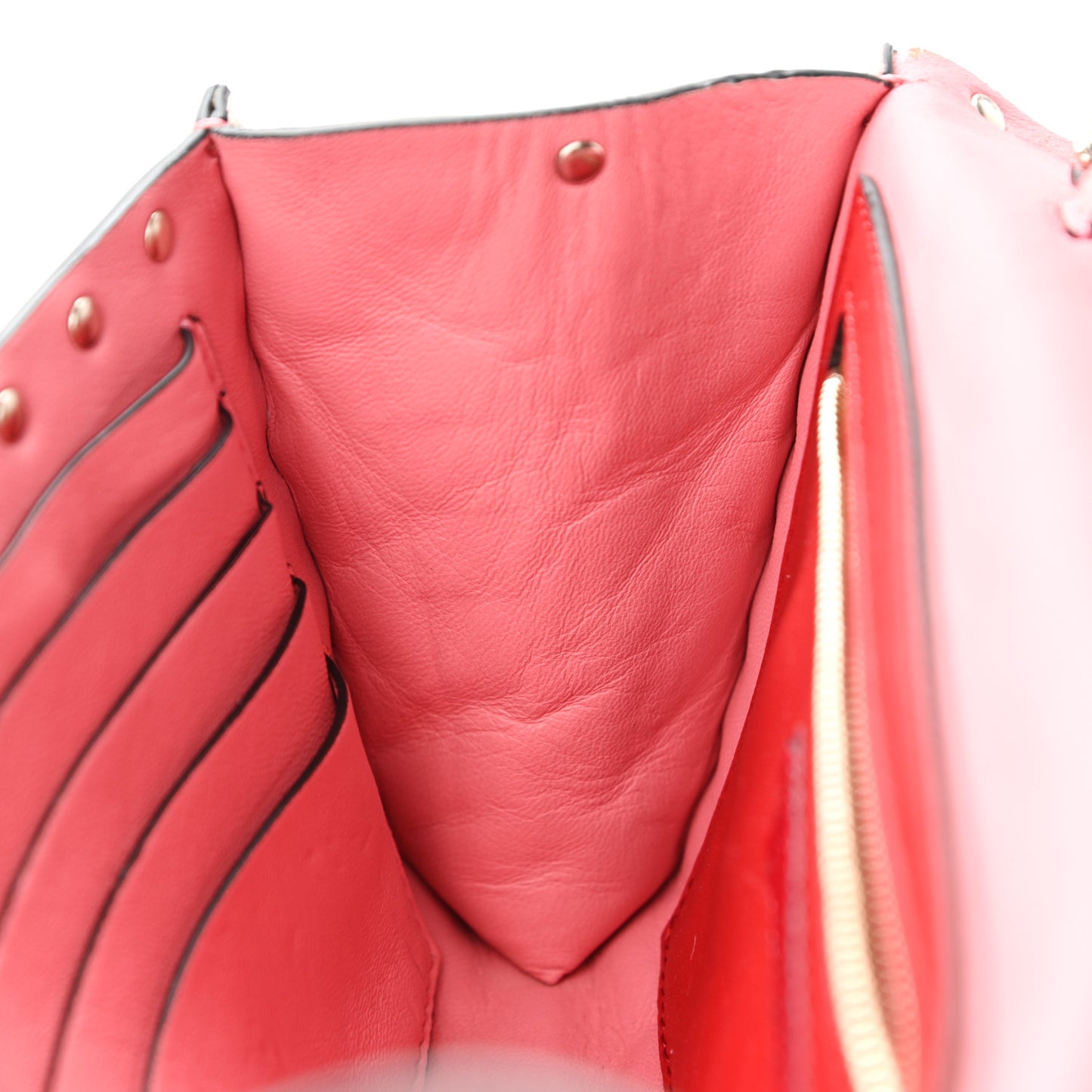 Suede Rockstud Spike Wallet on Chain Paradise Rose