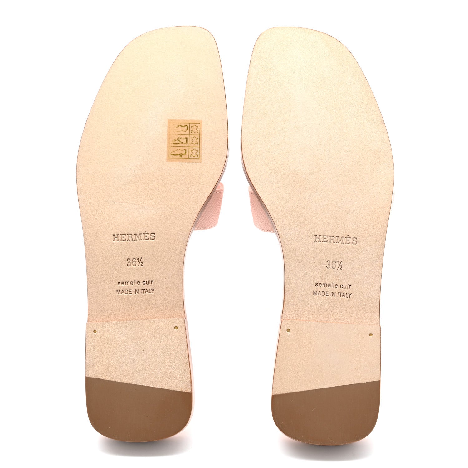 Hermes Epsom Oran Sandals 36.5 Rose Pale 5 of 9