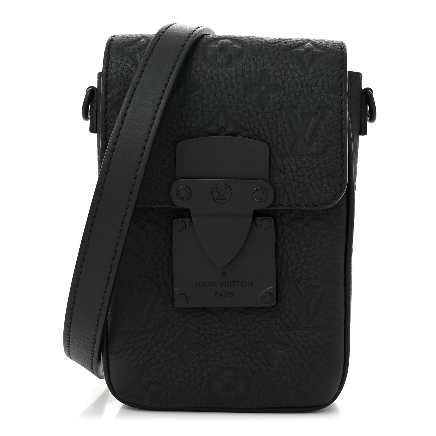 Louis Vuitton Taurillon Monogram S Lock Wearable Wallet Black 1 of 10