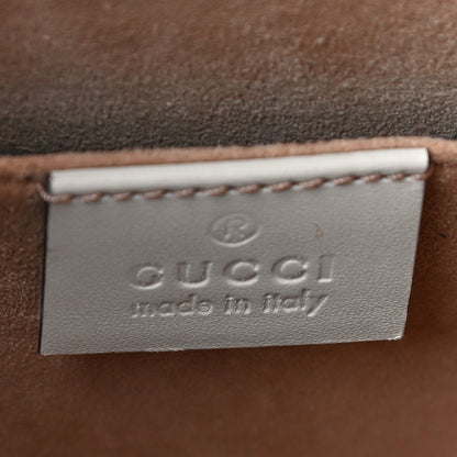 Gucci Calfskin Embroidered Mini Sylvie Top Handle Bag White 6 of 15