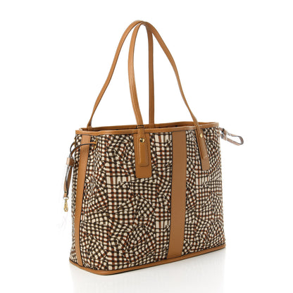 MCM Visetos Medium Liz Reversible Shopper Tote Cognac 11 of 17