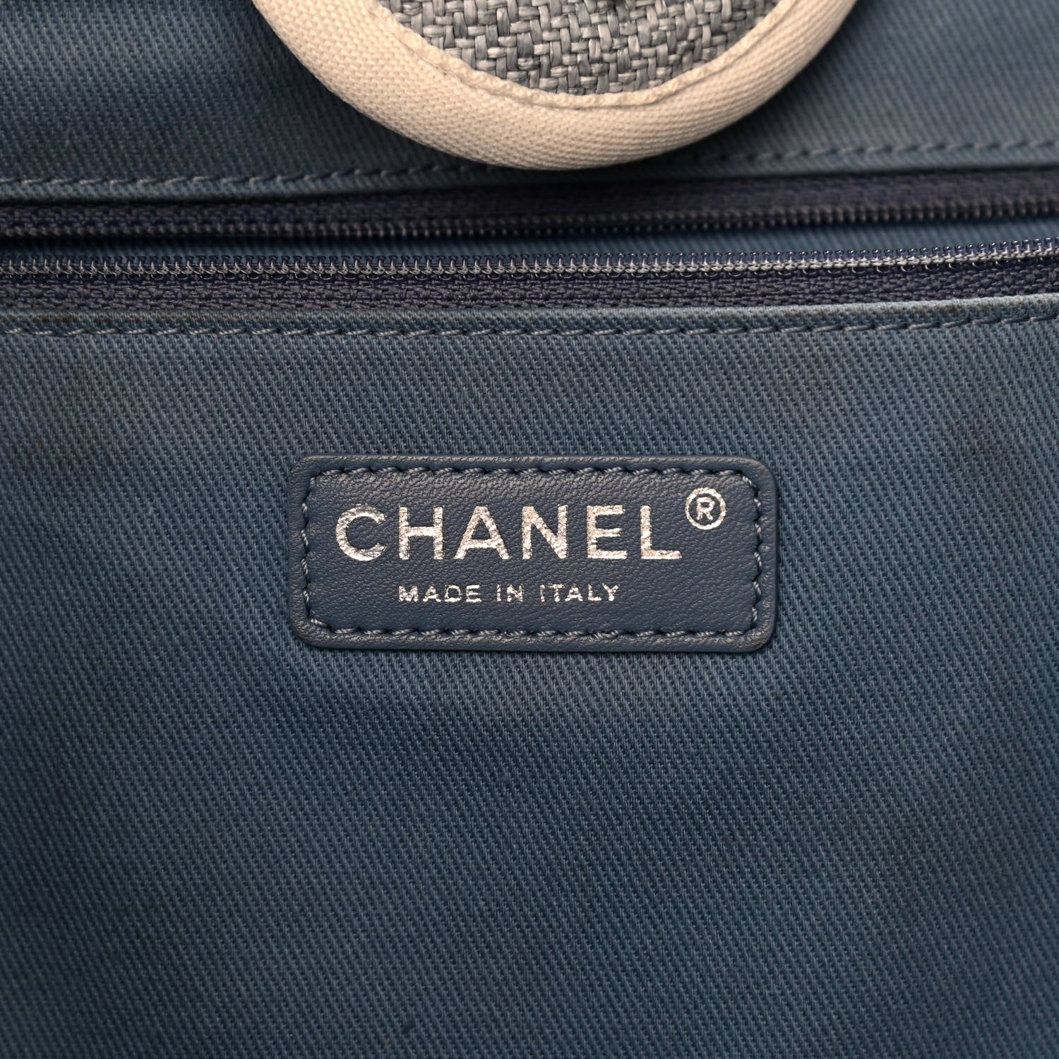 Chanel Canvas Medium Deauville Tote Denim Blue 8 of 9