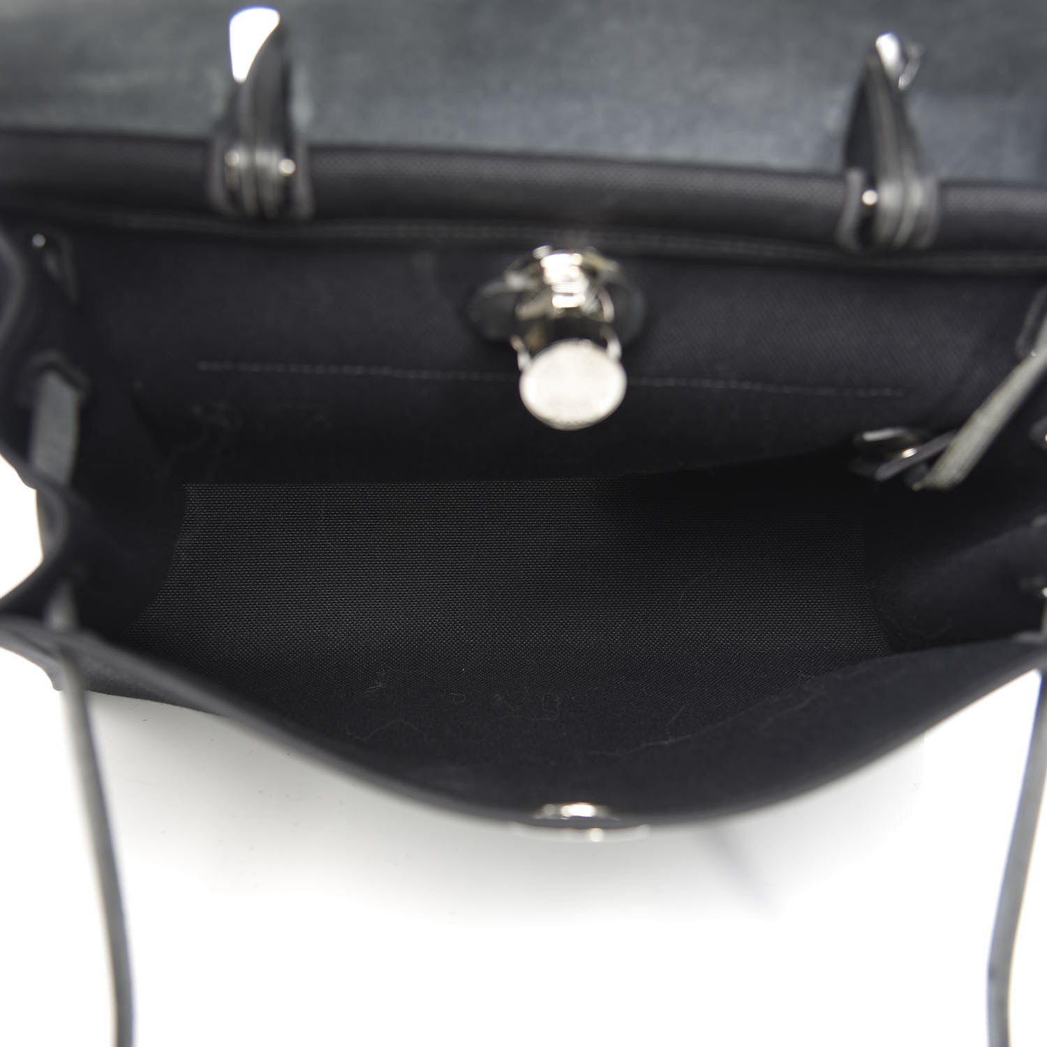 Hermes Military Toile Vache Hunter Herbag Zip PM 31 Black 5 of 10