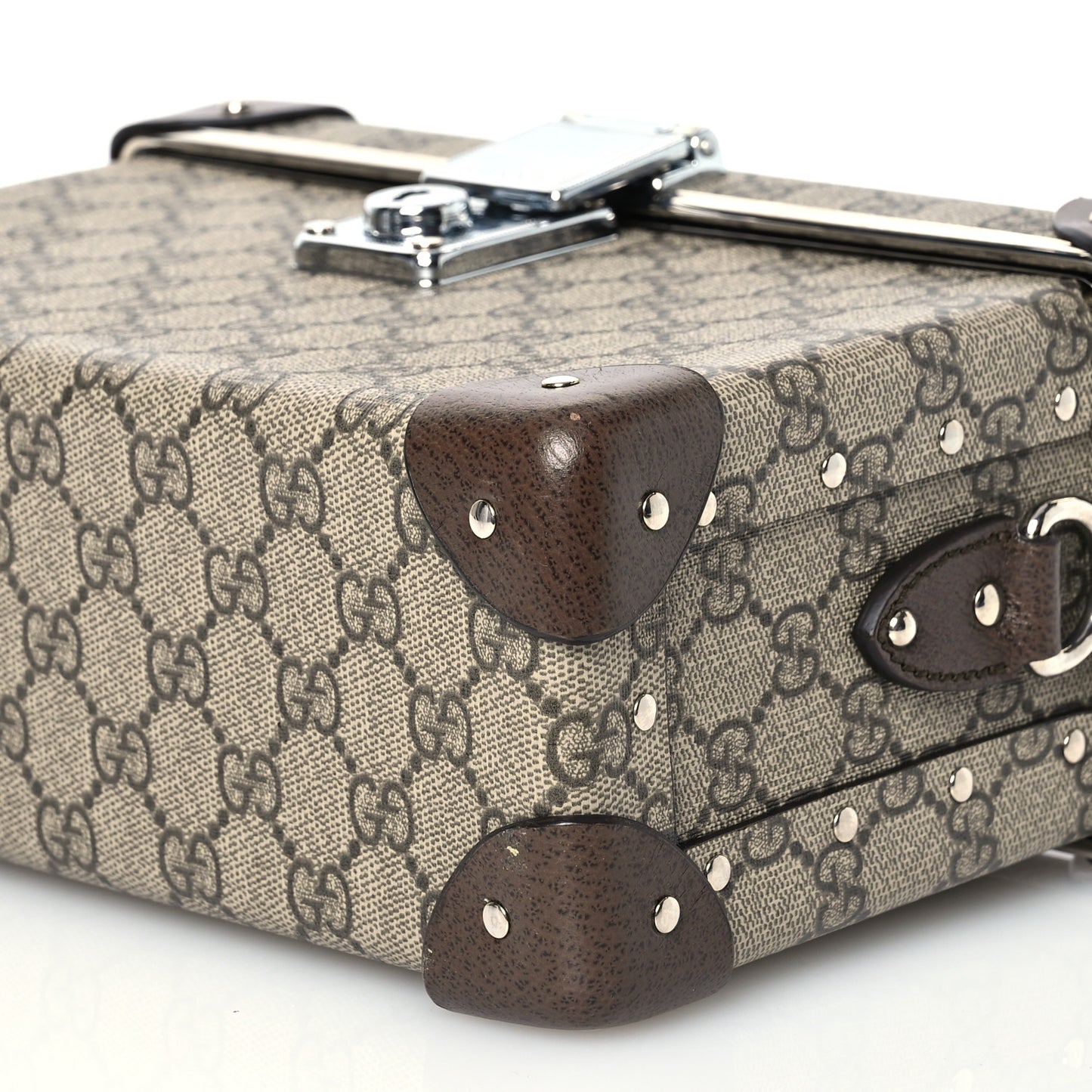 GG Supreme Monogram Globe-Trotter Beauty Case Brown