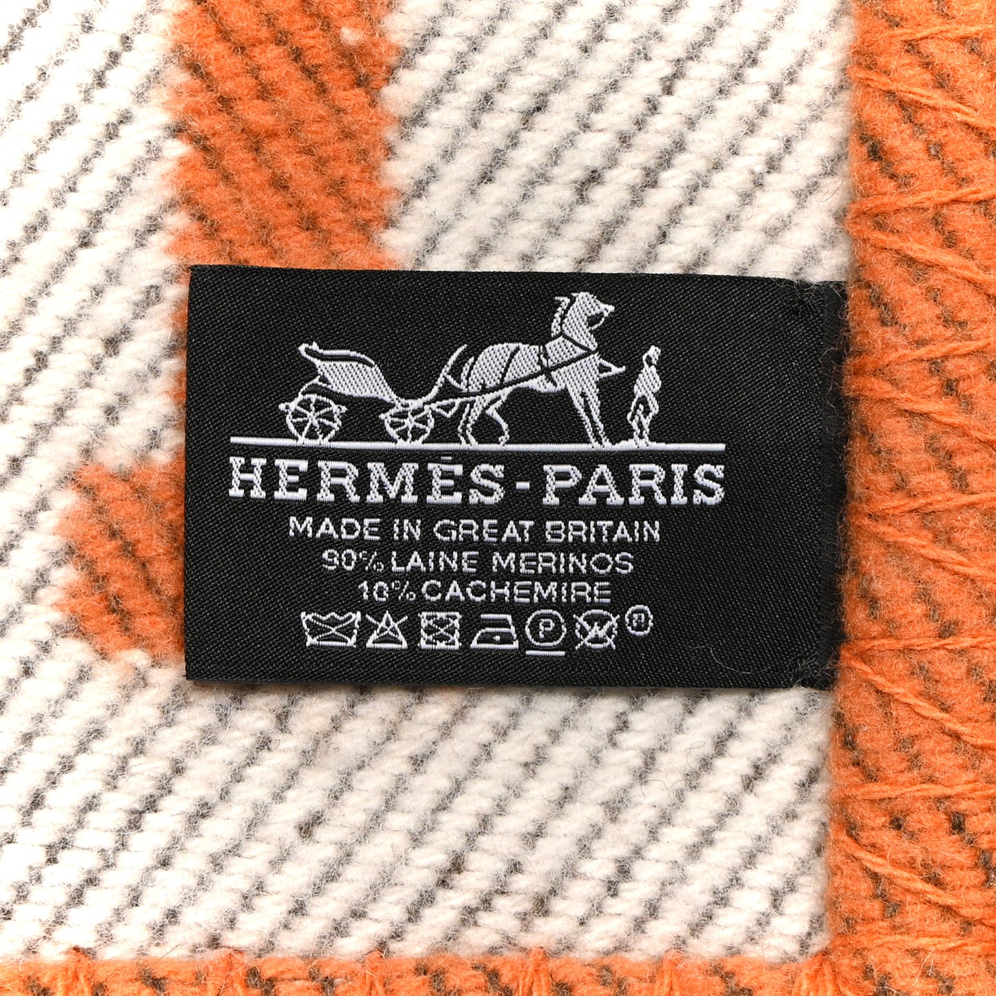 Wool Cashmere Signature Classic Avalon Blanket Ecru Potiron