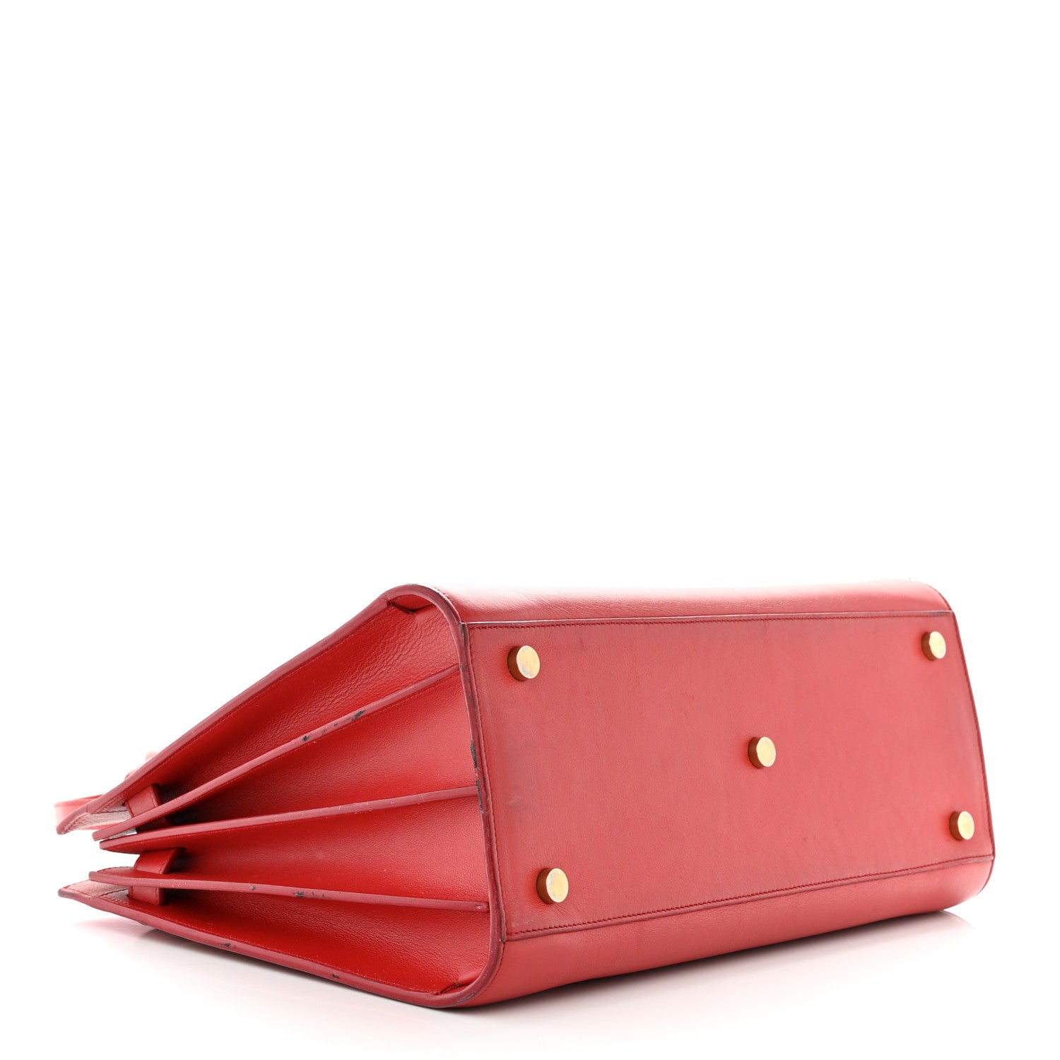 Saint Laurent Calfskin Small Sac De Jour Vermillion 4 of 18