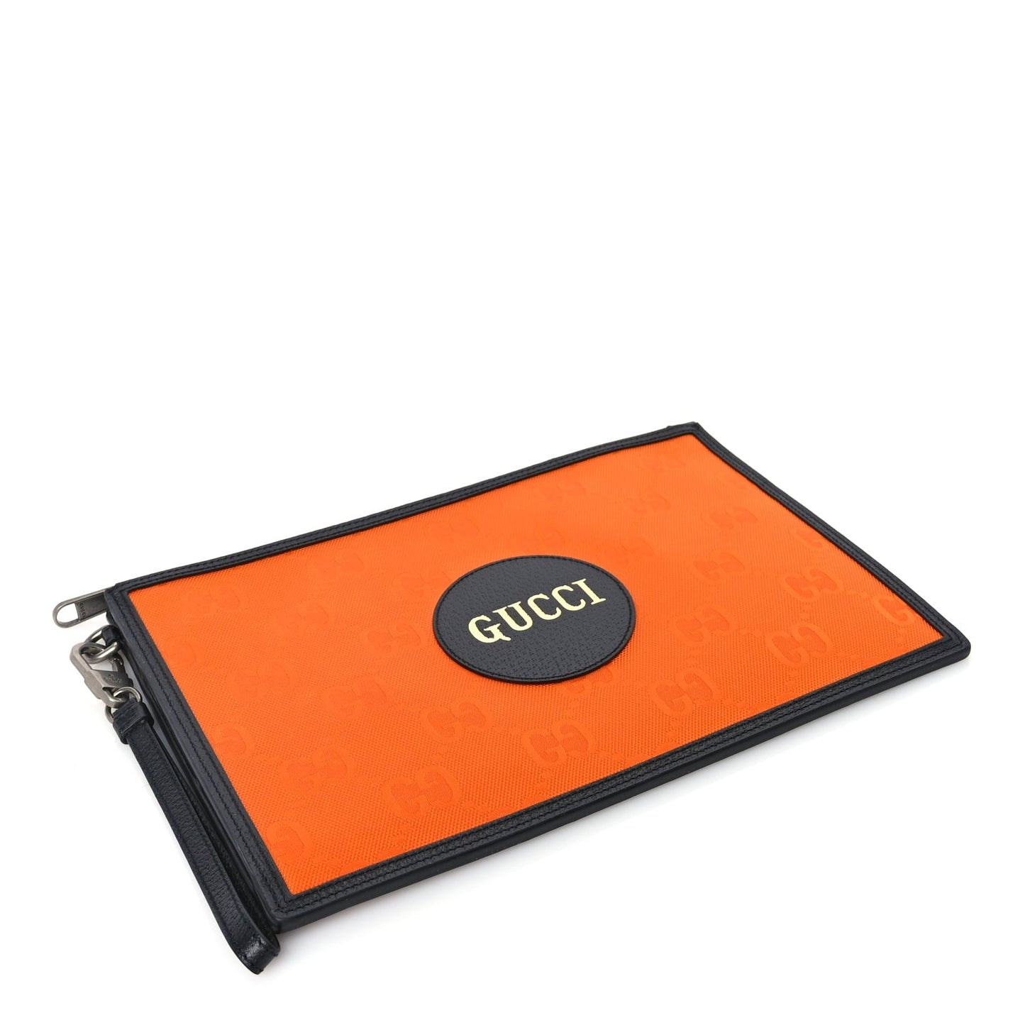 Econyl Nylon Monogram Off The Grid Zip Pouch Carrot Orange