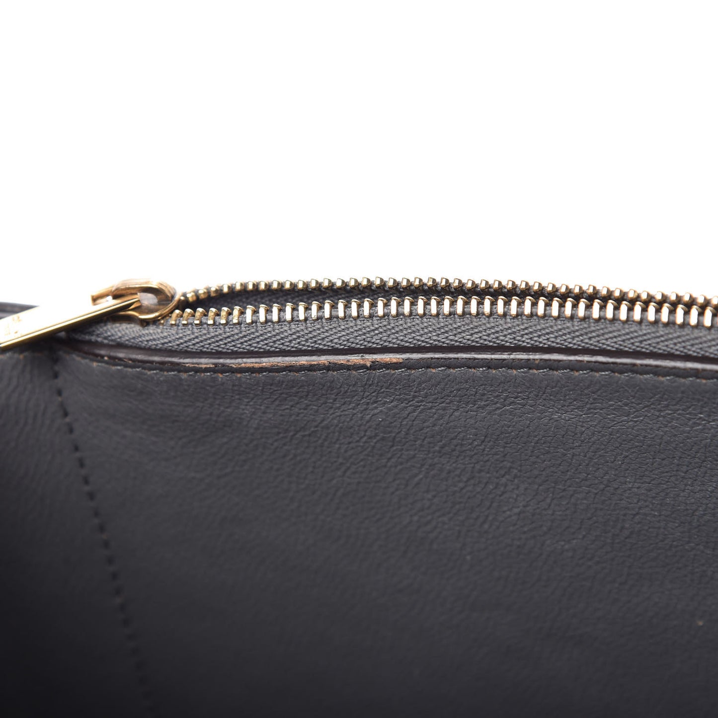 Shiny Smooth Calfskin Medium Frame Shoulder Bag Grey Storm