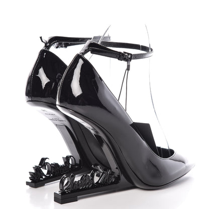 Saint Laurent Patent Opyum Appelle Moi Ankle Strap Pump 36 Black 4 of 12