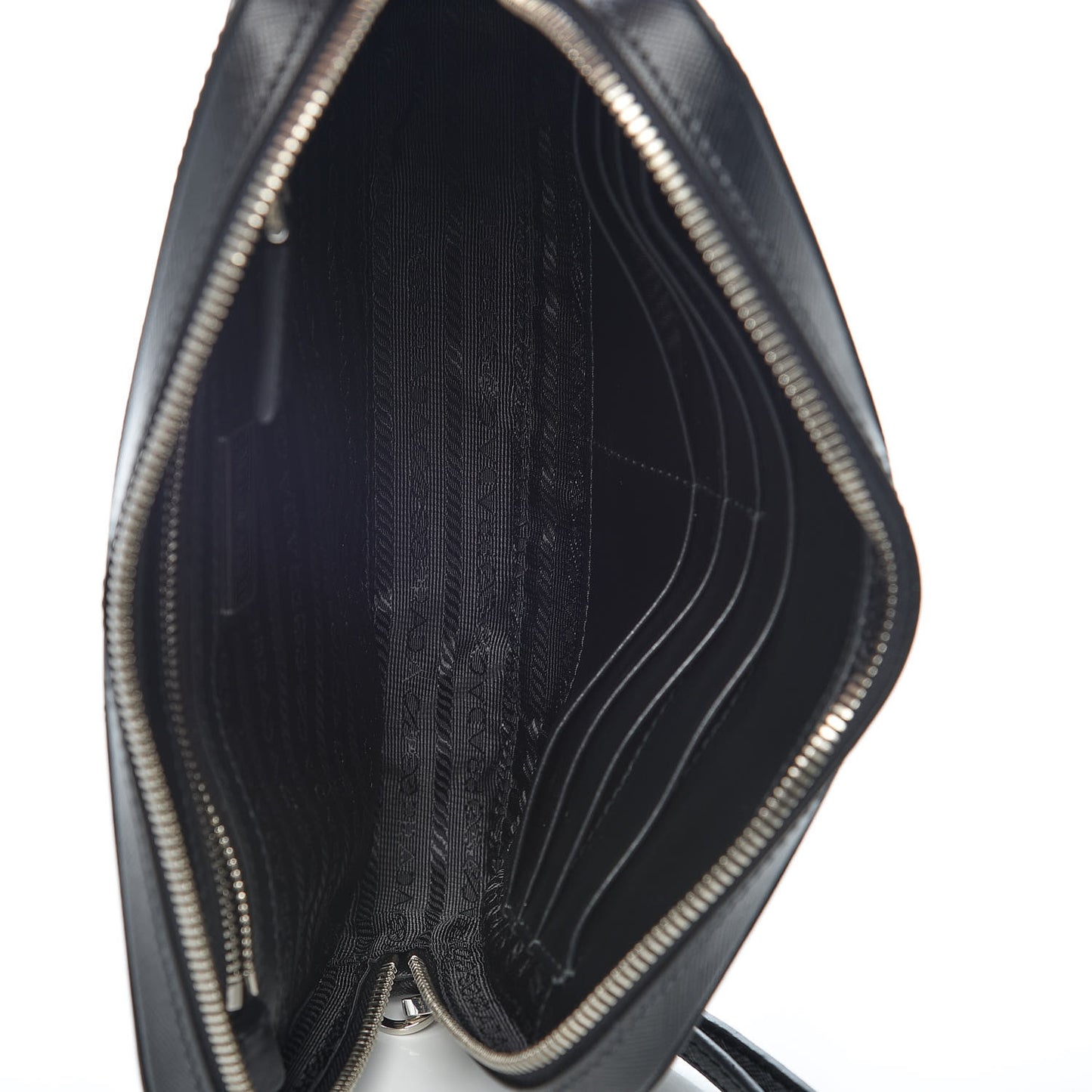 Saffiano Travel Wristlet Bag Black