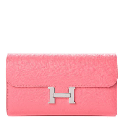 Hermes Epsom Constance Long Wallet Rose Azalee 1 of 11