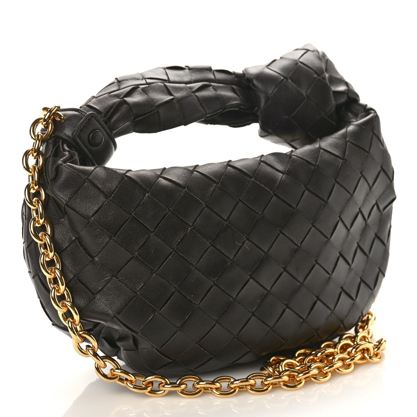 Nappa Intrecciato Mini Chain Jodie Fondant