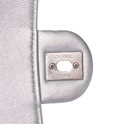 Chanel Metallic Lambskin Chevron Quilted Studded Stud Wars Backpack Silver 7 of 12