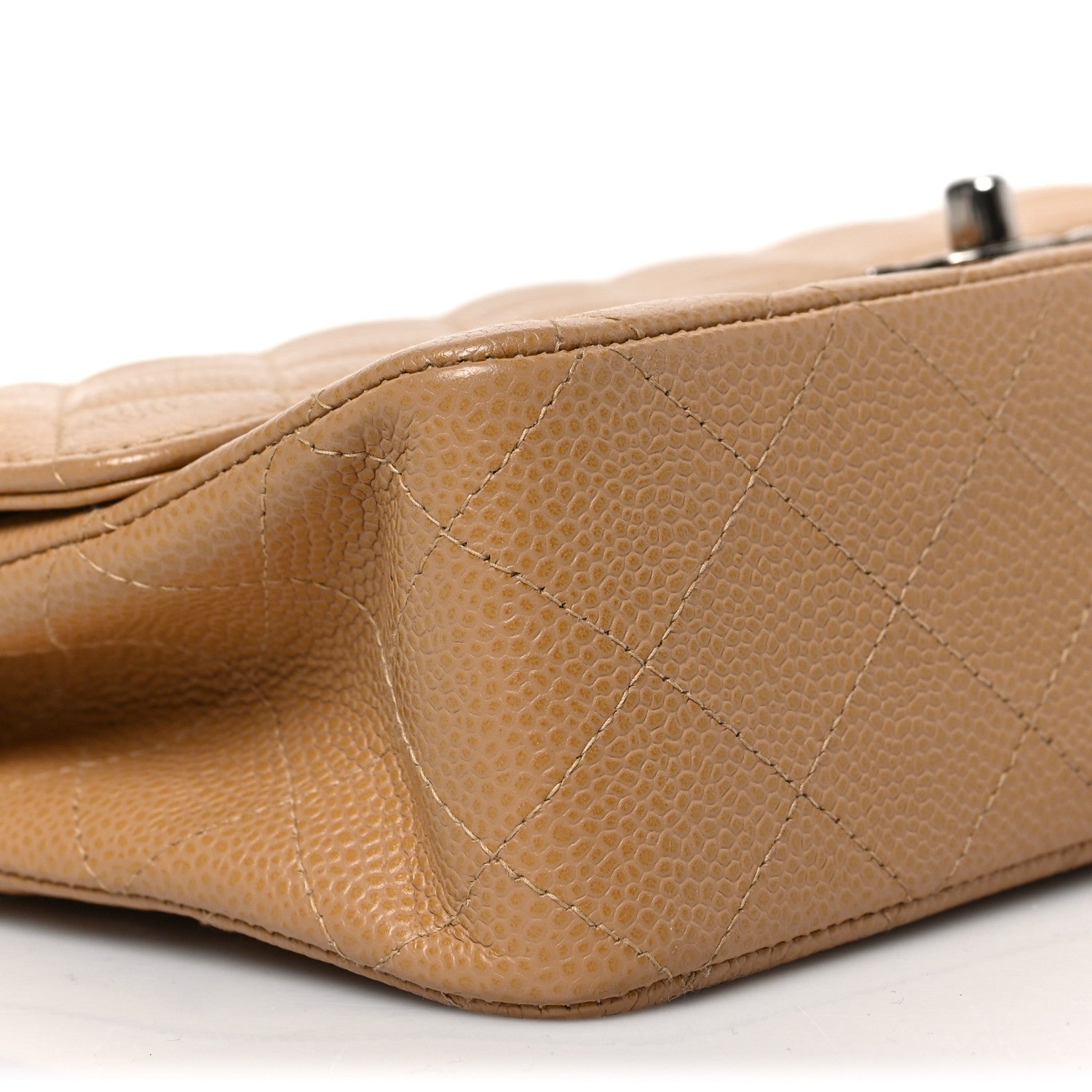 Chanel Caviar Quilted Medium Double Flap Beige 7 of 8