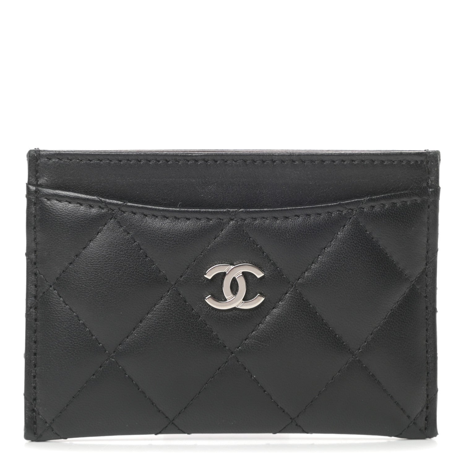 Chanel Lambskin Quilted Card Holder Black 1 of 10