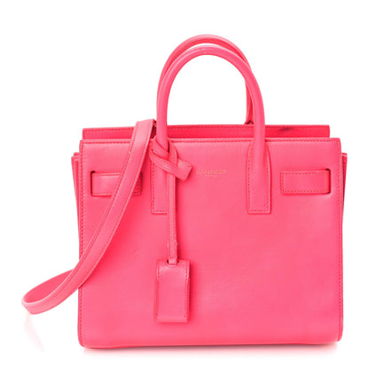 Saint Laurent Calfskin Nano Sac De Jour Lipstick Fuchsia 1 of 8