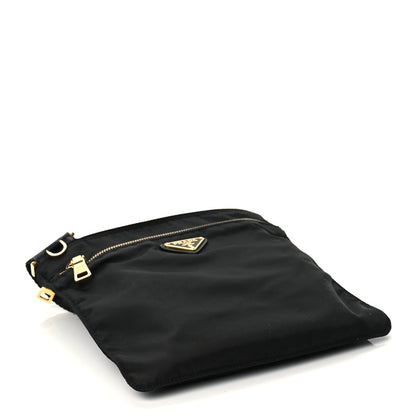 Prada Nylon Vela Flat Messenger Bag Black 3 of 11