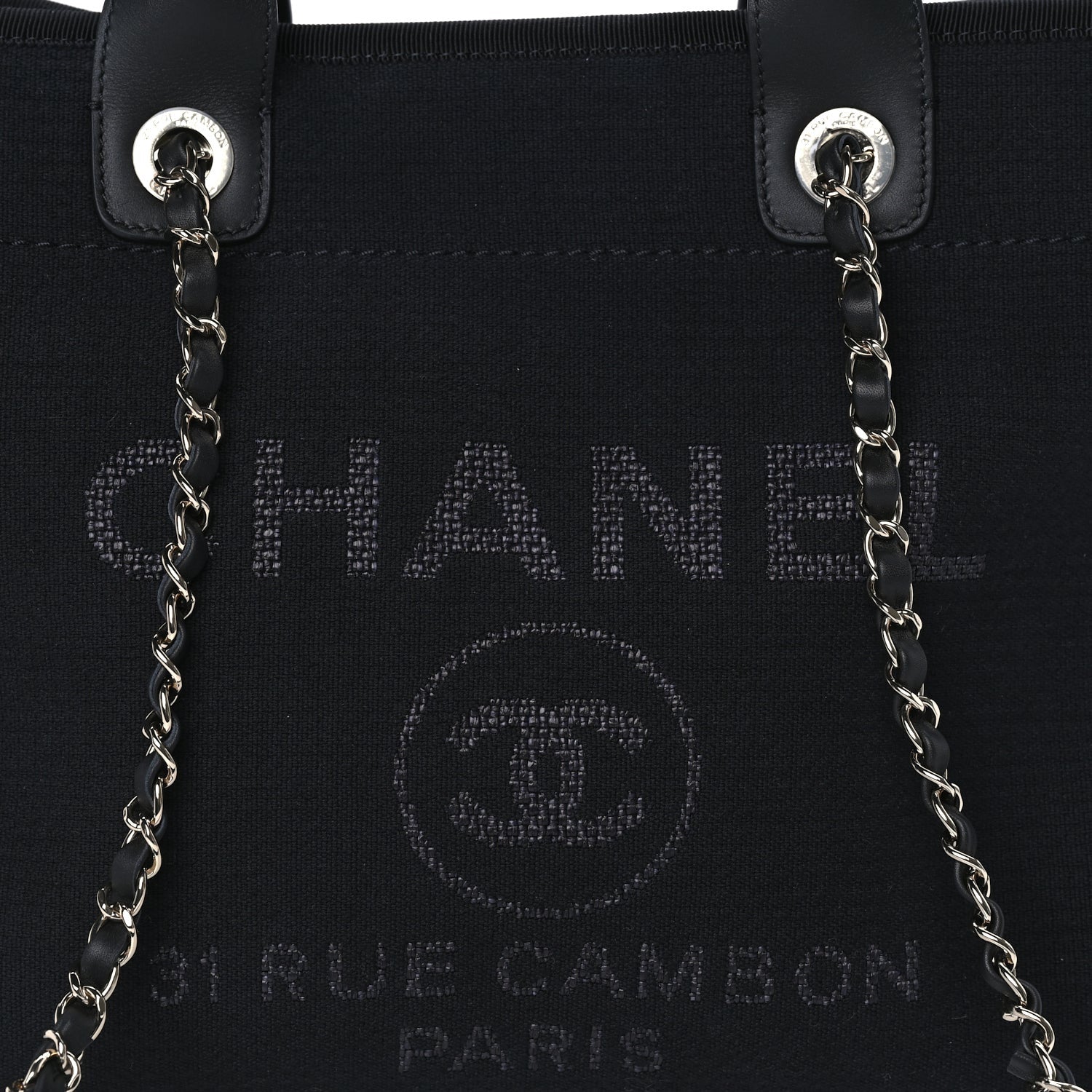 Chanel Mixed Fibers Small Deauville Tote Black 4 of 6