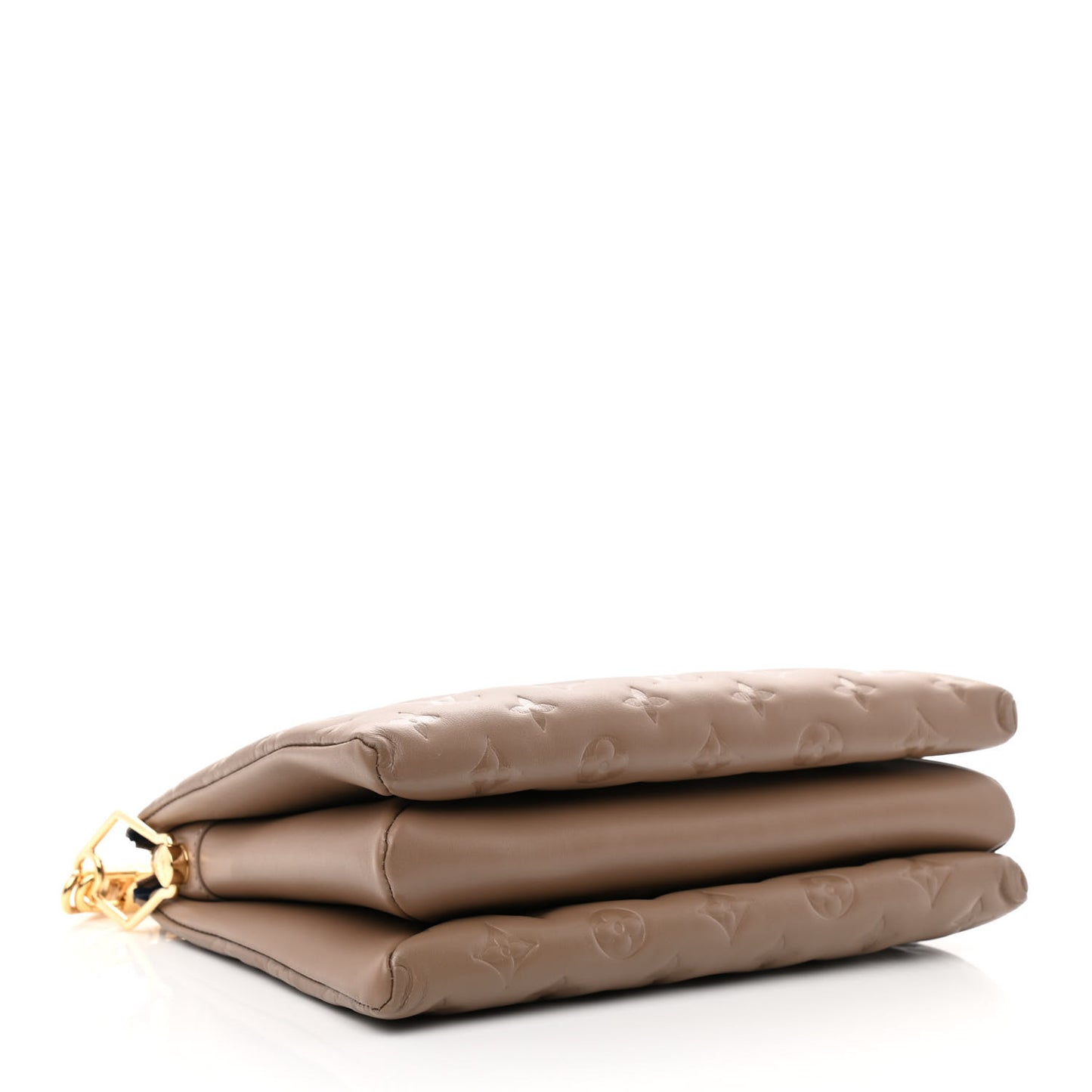 Lambskin Embossed Monogram Coussin PM Taupe