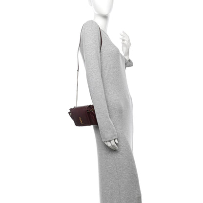 Saint Laurent Lambskin Quilted Monogram Mini Nolita Rouge Cabernet 2 of 14