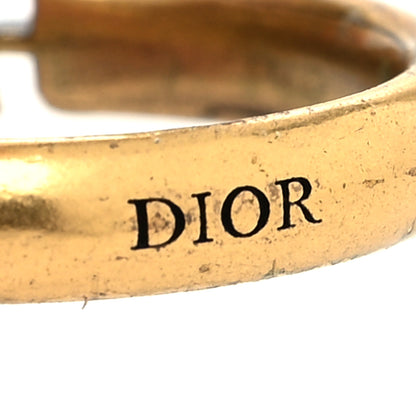 Christian Dior Crystal Pearl Chain J'adior Ring L Gold 4 of 4