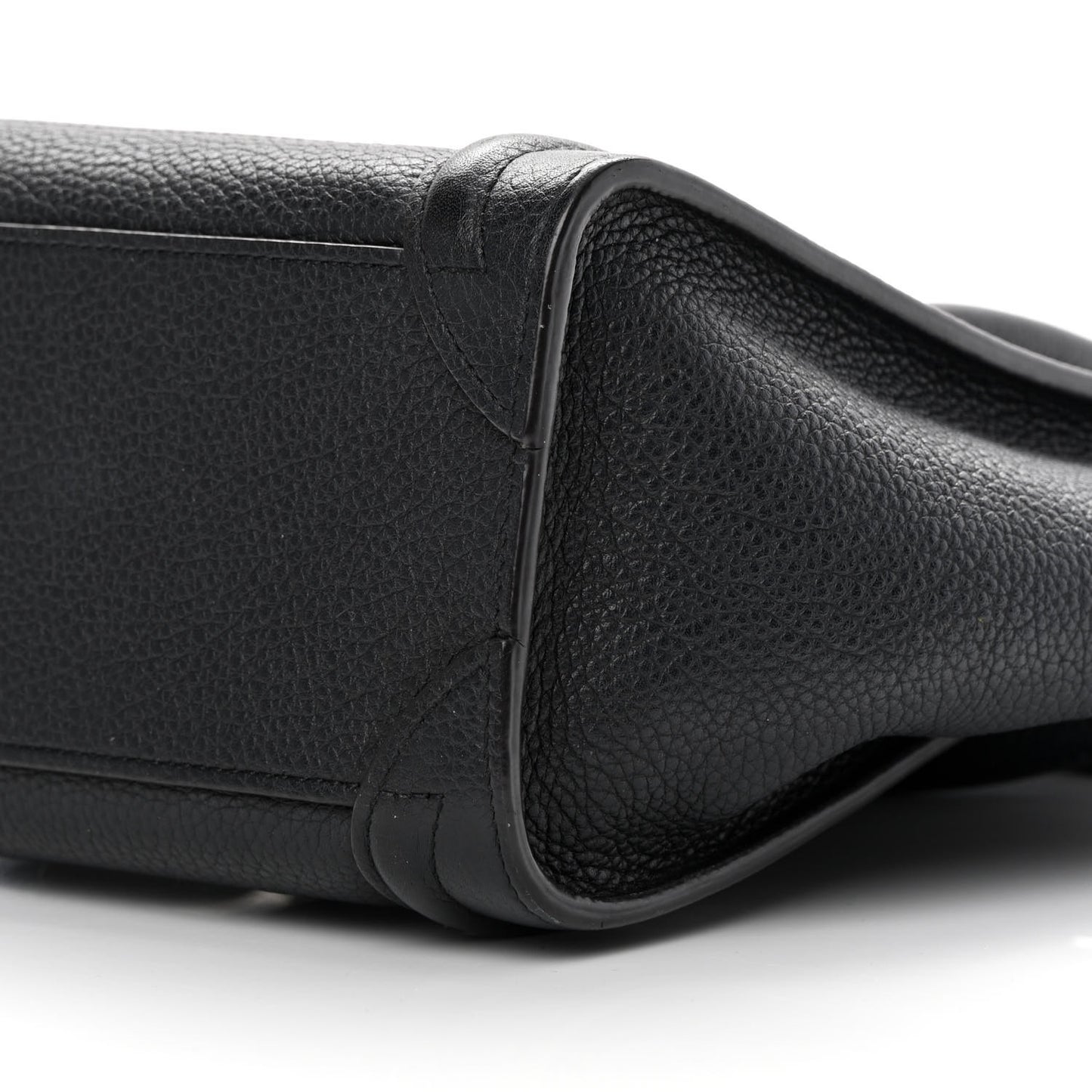 Drummed Calfskin Nano Luggage Black