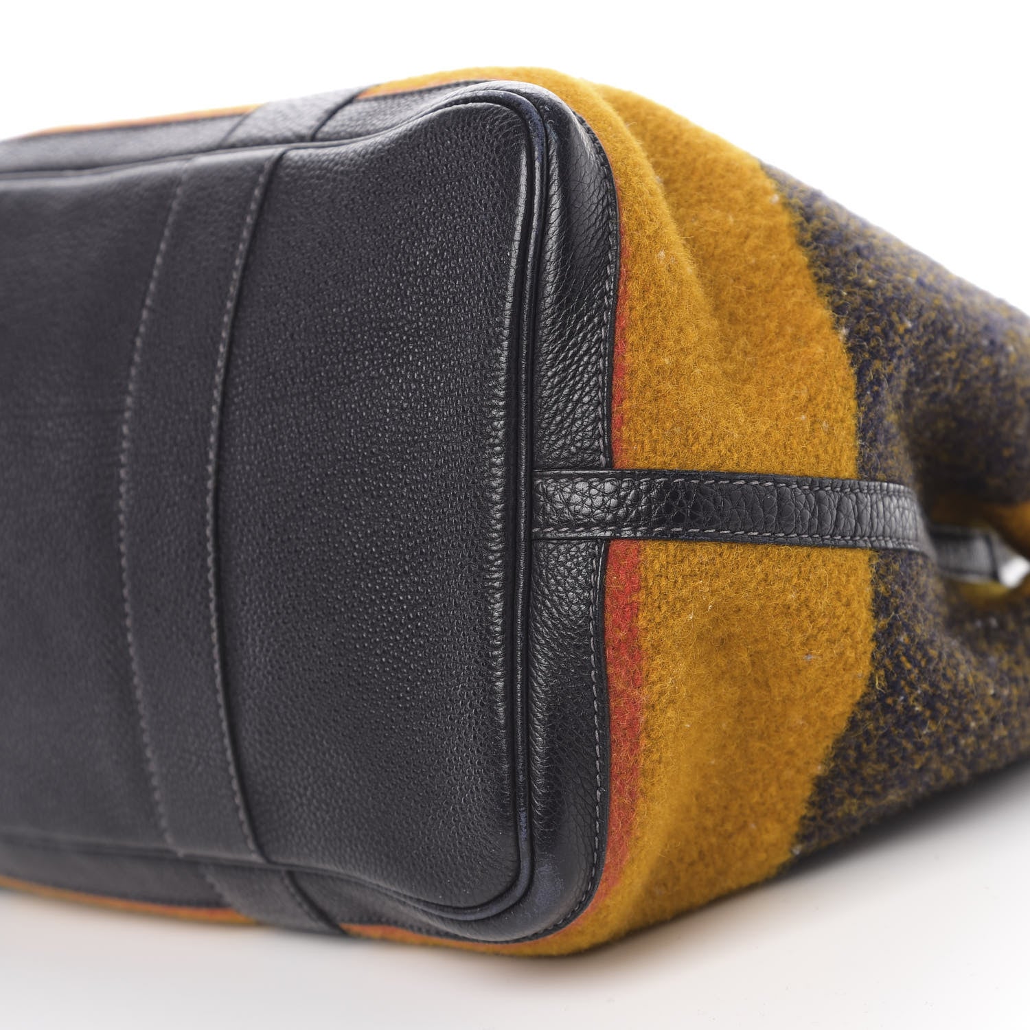 Hermes Wool Rocabar Garden Party Tote 36 MM Orange Black 9 of 11