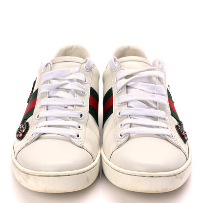 Gucci Calfskin Web Studded Womens Arrow Ace Sneakers 39 White 3 of 9