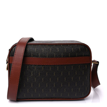 Saint Laurent Canvas Smooth Calfskin Le Monogramme Camera Bag  Chestnut 1 of 8