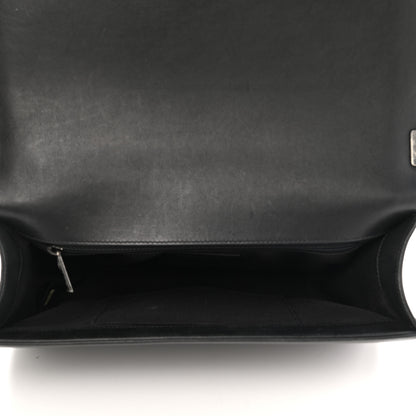 Chanel Calfskin Chevron Quilted New Medium Boy Flap Black 5 of 10