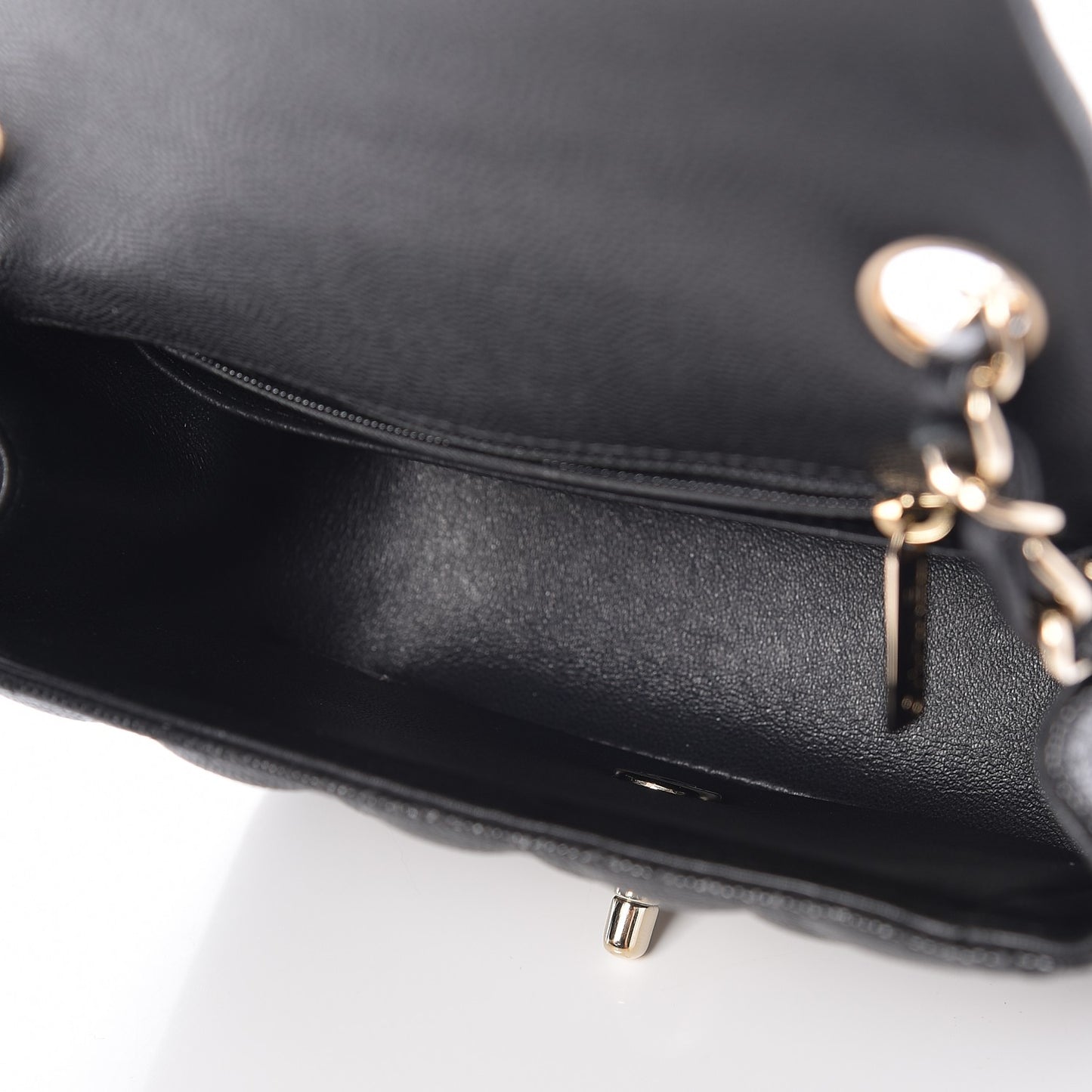 Caviar Quilted Mini Square Flap Black