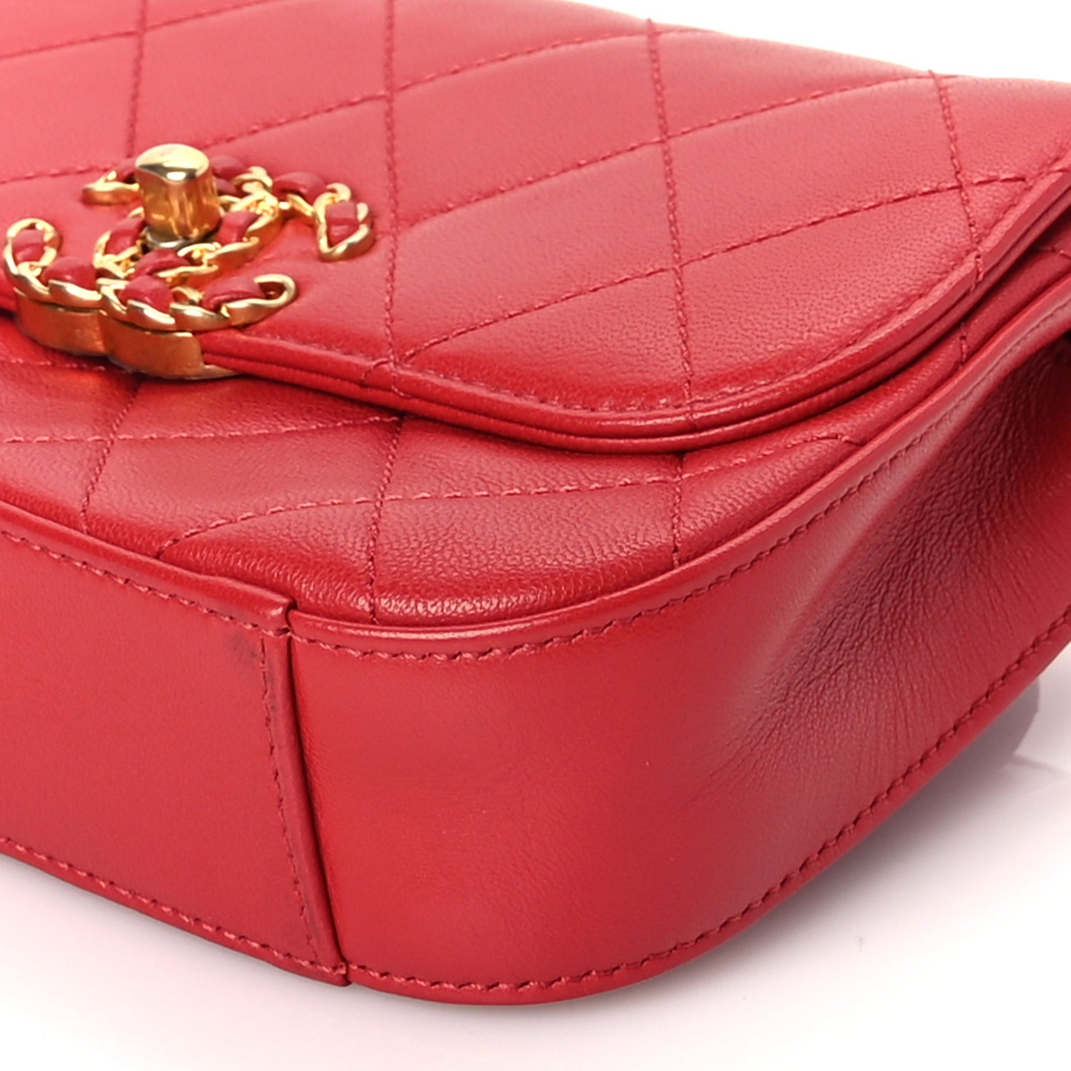 Chanel Lambskin Quilted  19 Waist Bag Red Red 9 of 9