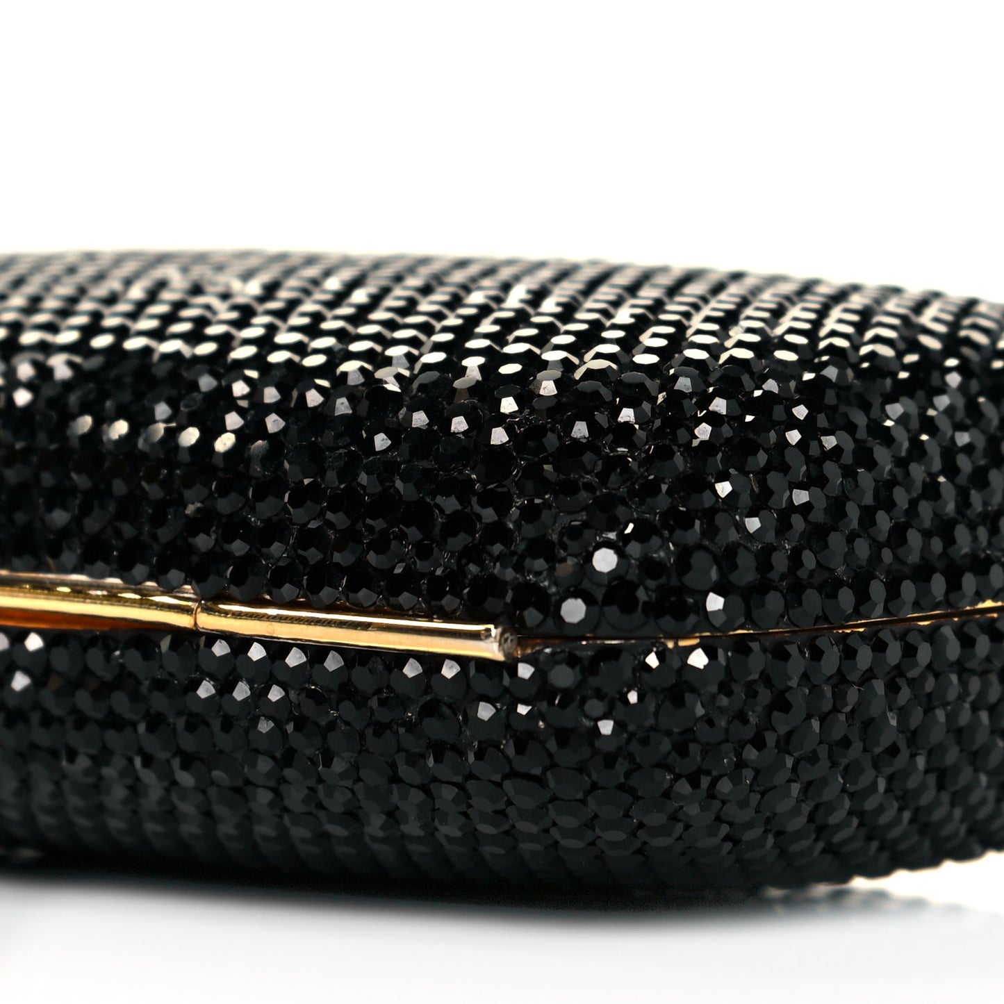 Swarovski Crystal Minaudiere Clutch Black