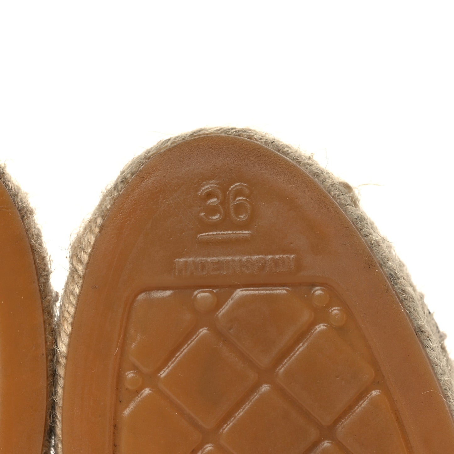 Lambskin CC Espadrilles 36 Beige Black