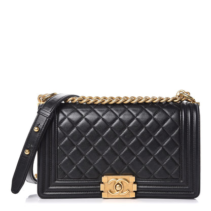 Chanel Caviar Quilted Medium Boy Flap Black 1 of 11