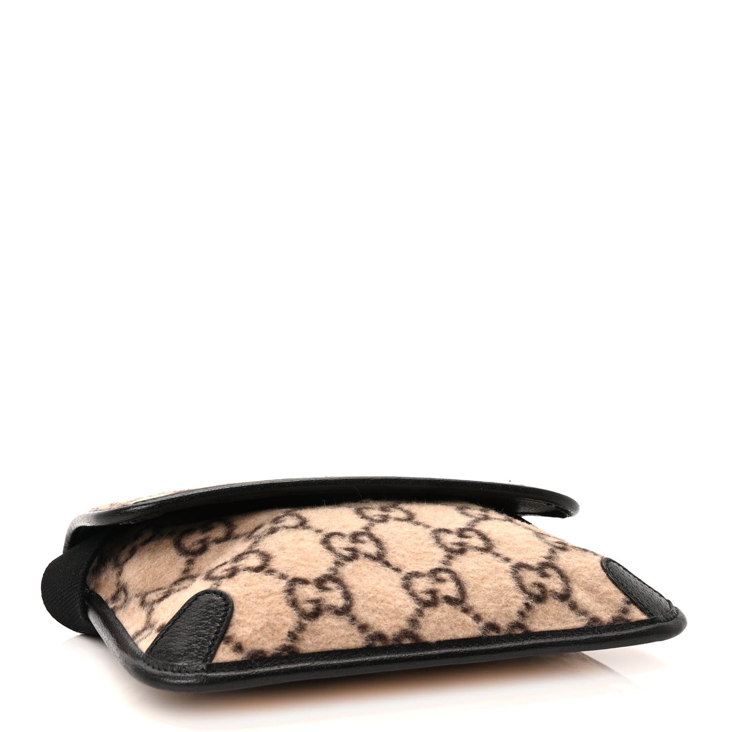 Covered Wool GG Monogram Slim Belt Bag  Beige
