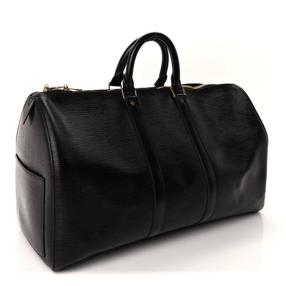 Louis Vuitton Epi Keepall 45 Black Black 2 of 8