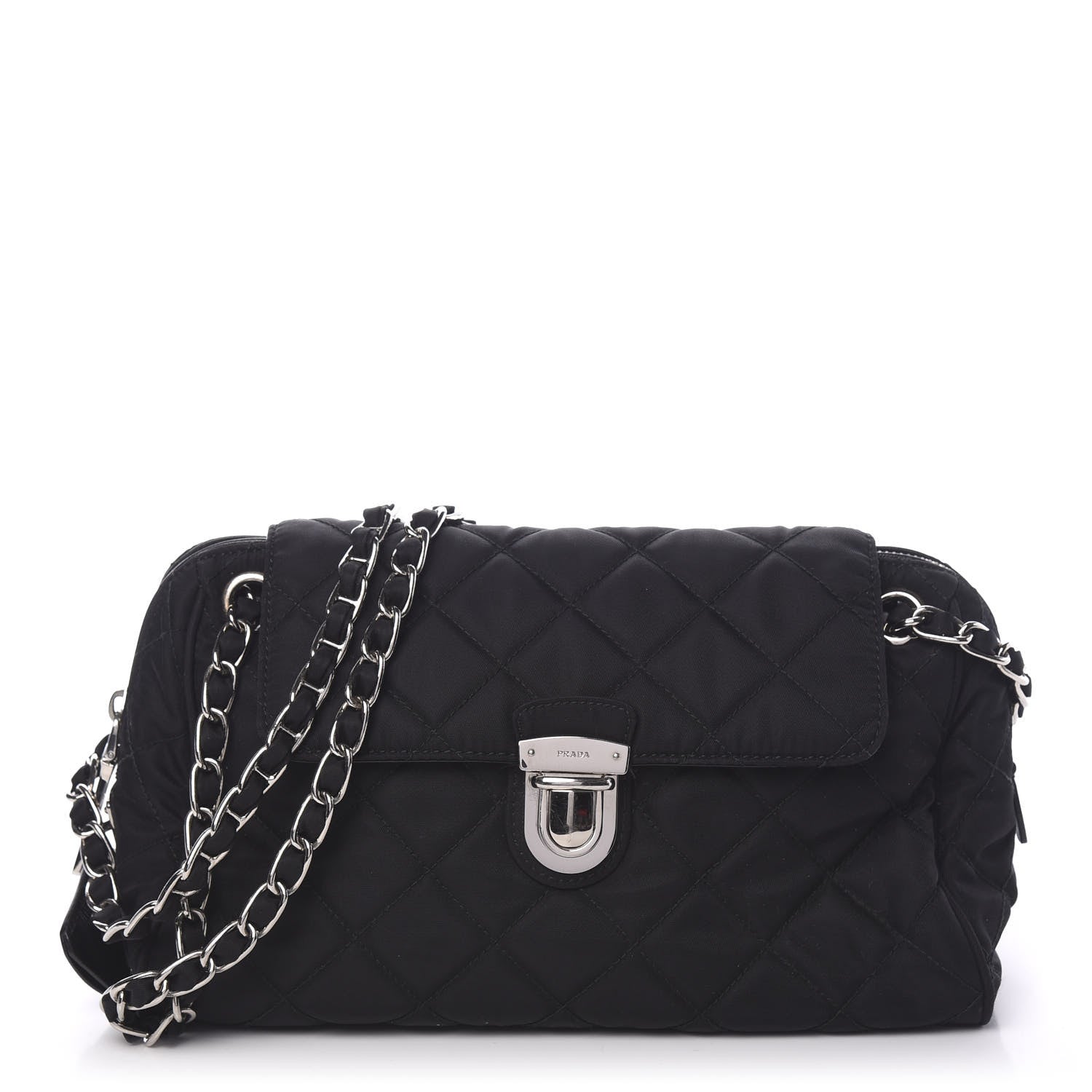 Prada Nylon Tessuto Impuntu Quilted Flap Black 1 of 9