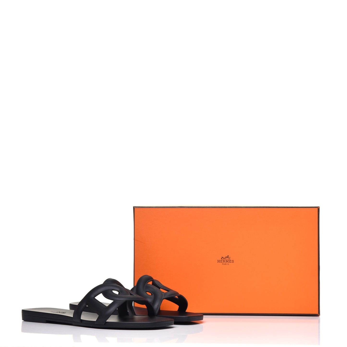 Rubber Aloha Sandals 37 Black